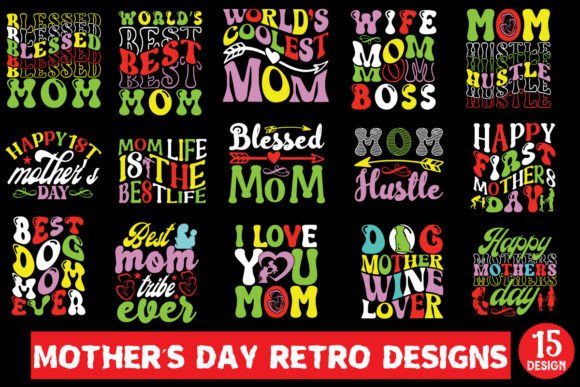 Download Mother’s Day Retro Designs Bundle - Retro Collection