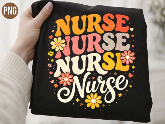 Download Retro Groovy Nurse Flower Power PNG - Retro Collection