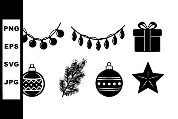 Download Christmas Holiday Decorations Vector Set - Holiday decorations Collection