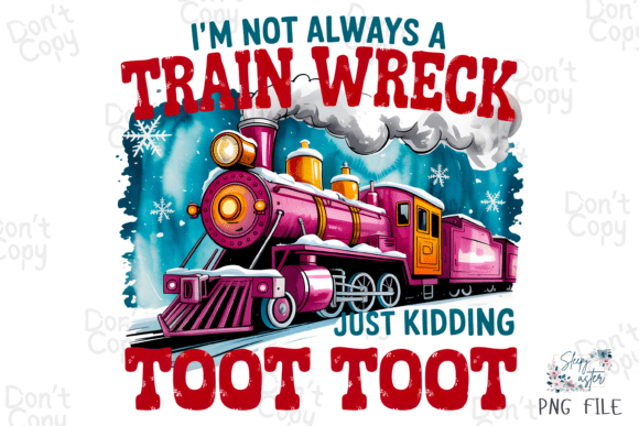 Download Retro Holiday Humor Train Wreck Xmas PNG - Retro Collection