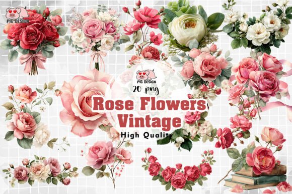 Download Rose Flowers Vintage PNG - Flowers Collection