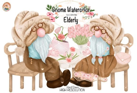 Download Gnome Old Watercolor Clipart,Elderly Png - Watercolor Collection