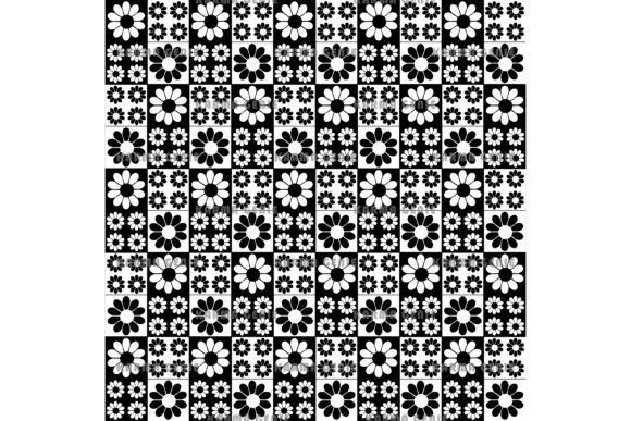 Download Black &amp; White Flowers &amp; Rectangles - Flowers Collection