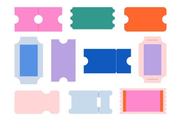Download Colorful Ticket Collection Retro Designs - Retro Collection
