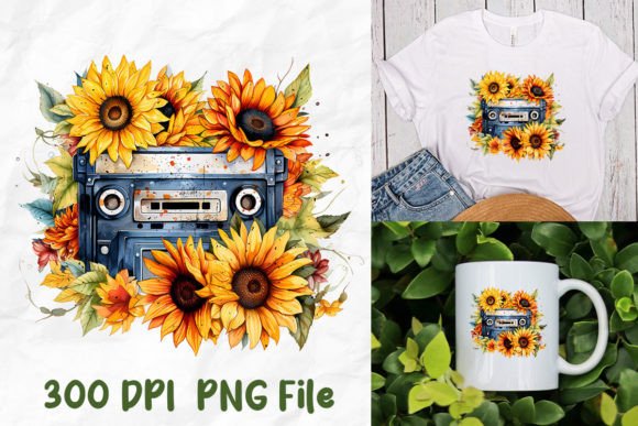 Download Retro Old School Cassette Sunflower - Retro Collection