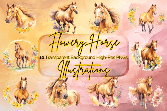 Download Horse Clipart Watercolor PNG Set - Watercolor Collection