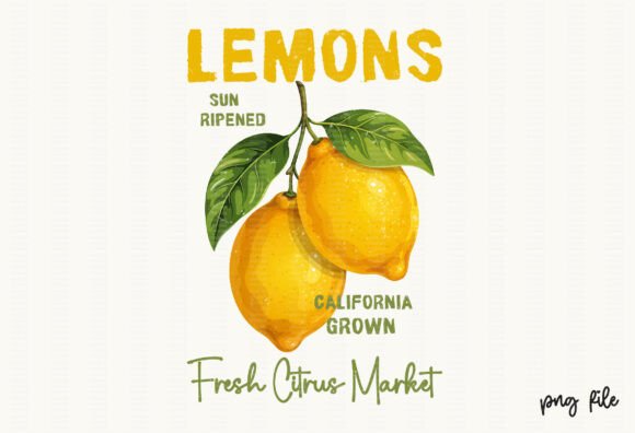 Download Summer Fruit PNG Retro Lemon Vintage - Retro Collection