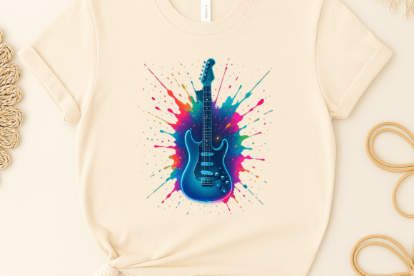 Download Watercolor Guitar Sublimation Clipart - Watercolor Collection