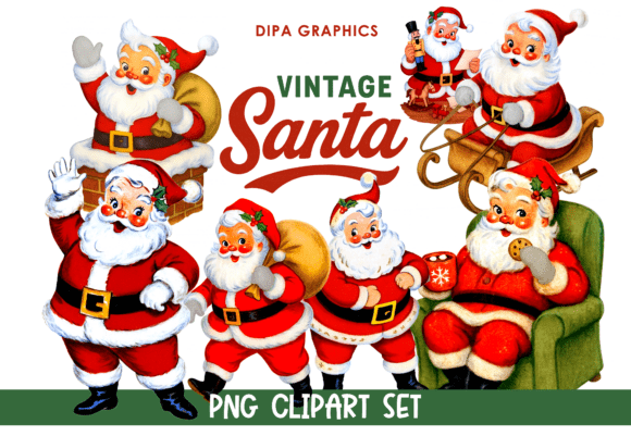 Download Vintage Santa Claus Retro Christmas - Retro Collection