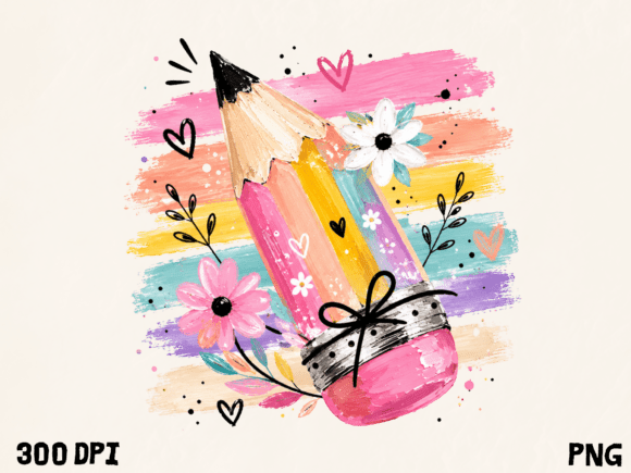 Download Teacher Pencil Watercolor PNG - Watercolor Collection