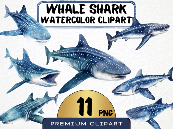 Download Watercolor Whale Shark Clipart - Watercolor Collection
