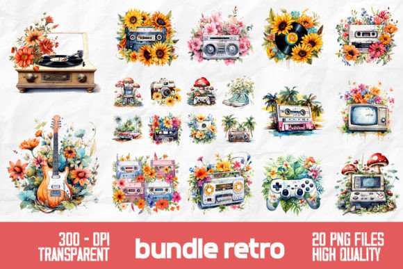 Download Old School Retro Bundle Design - Retro Collection