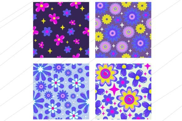 Download Flower Power Retro 1990s Seamless Patter - Retro Collection