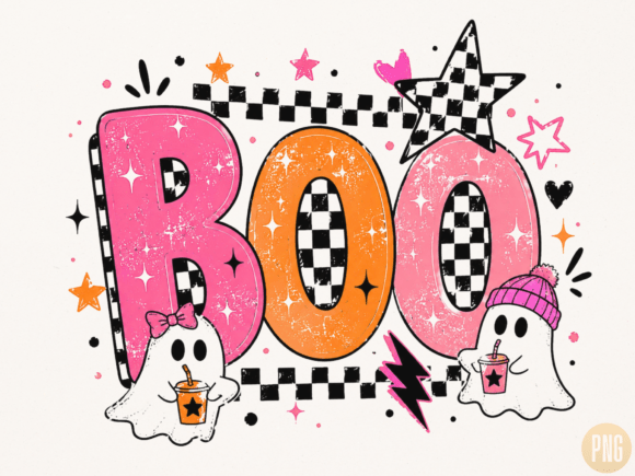 Download Boo Cute Halloween Ghost PNG, Retro PNG - Retro Collection