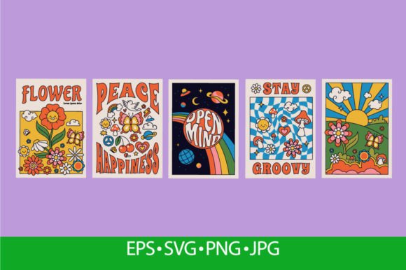 Download 70s Groovy Posters, Retro Print - Retro Collection
