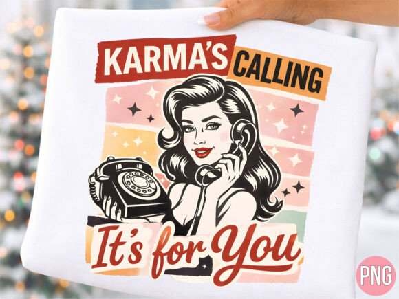 Download Karma's Calling It's for You Retro PNG - Retro Collection